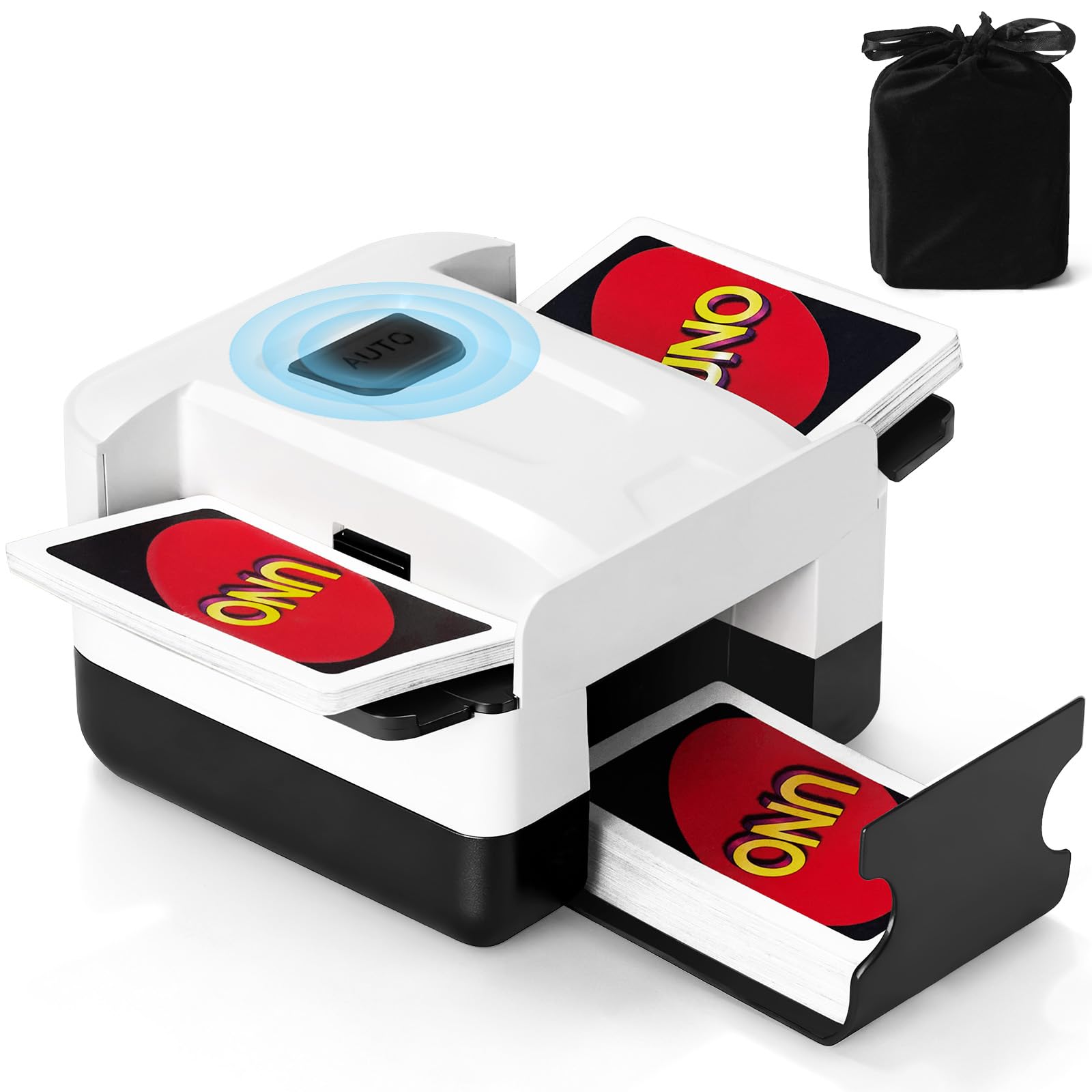 The Shuddle Machine Automatic Card Shuffler 1/ 2 Deck, One-Click Shuffling Mode, 2000mAh ...