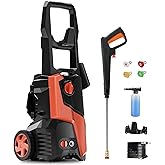 Pressure Washer, Power Washer with Foam Cannon, 4500PSIIMAX, High Pressure Cleaning Machine with Quick Connect Nozzles and 25FT Pressure Hose for Car Patio Driveway Home Outdoor