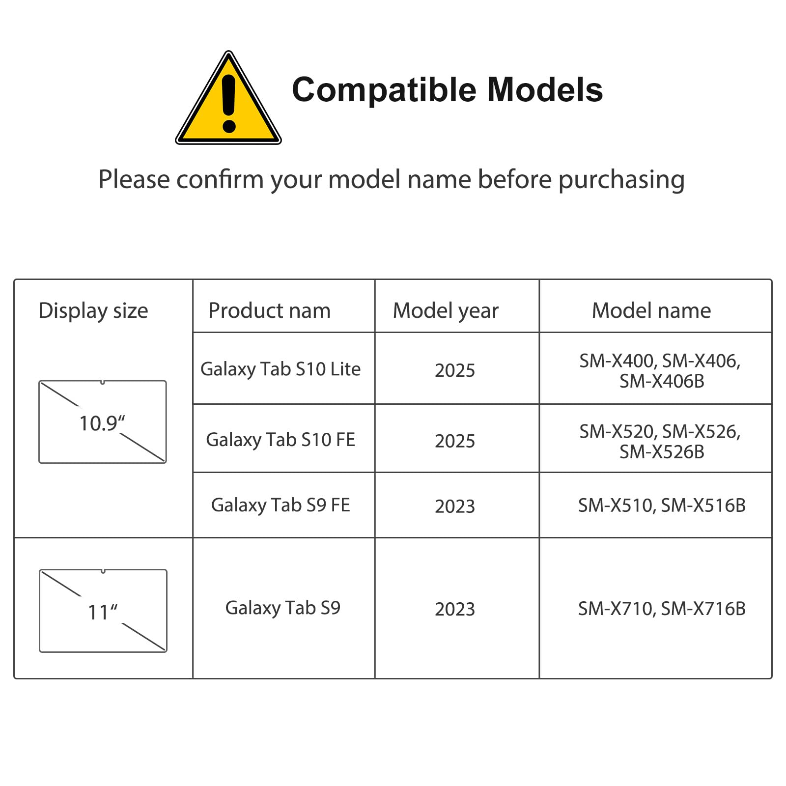 SPARIN 2 Pack Screen Protector for Samsung Galaxy Tab S10 Lite/S10 FE/S9 FE 5G 10.9 inch & Galaxy Tab S9 11 inch, with Easy Installation Frame, 9H Tempered Glass Case Friendly/S Pen Compatible