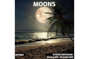 BLYYIEER 2025 Wall Calendar, MOONS Wall Calendars,2025 Monthly Calendars, Beautiful luna Picture, Thick Glossy Paper, Organizing & Planning