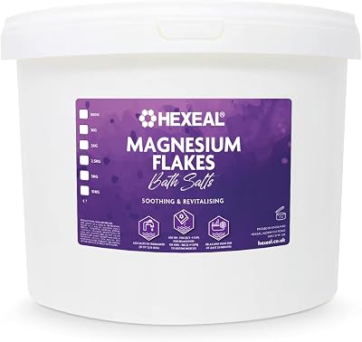 Hexeal Magnesium Flakes 8kg Bucket Bath Garden Beauty