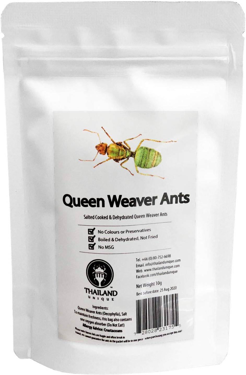 Amazon 食用 女王ツムギアリ 10g Queen Weaver Ants 昆虫食 Jr Unique Foods 乾物 通販