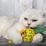 YEOWWW Pineapple Catnip Toy for Cats Yellow 7" All Breed Sizes view 4