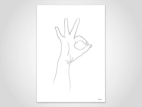Skizze Hände 5 — Poster, Hand, Mensch, Portrait, Bilder, Kunstdrucke,  Papier, Zeichnung, OK, Illustration, Minimalistisch, skandinavisch:  Amazon.de: Handmade