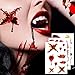 Geekper Halloween Makeup Party Bloody Scar Tattoo Window Decal Handprint Bloodstains Sticker Halloween CostumeMakeup  Party  Favor  10 Pack