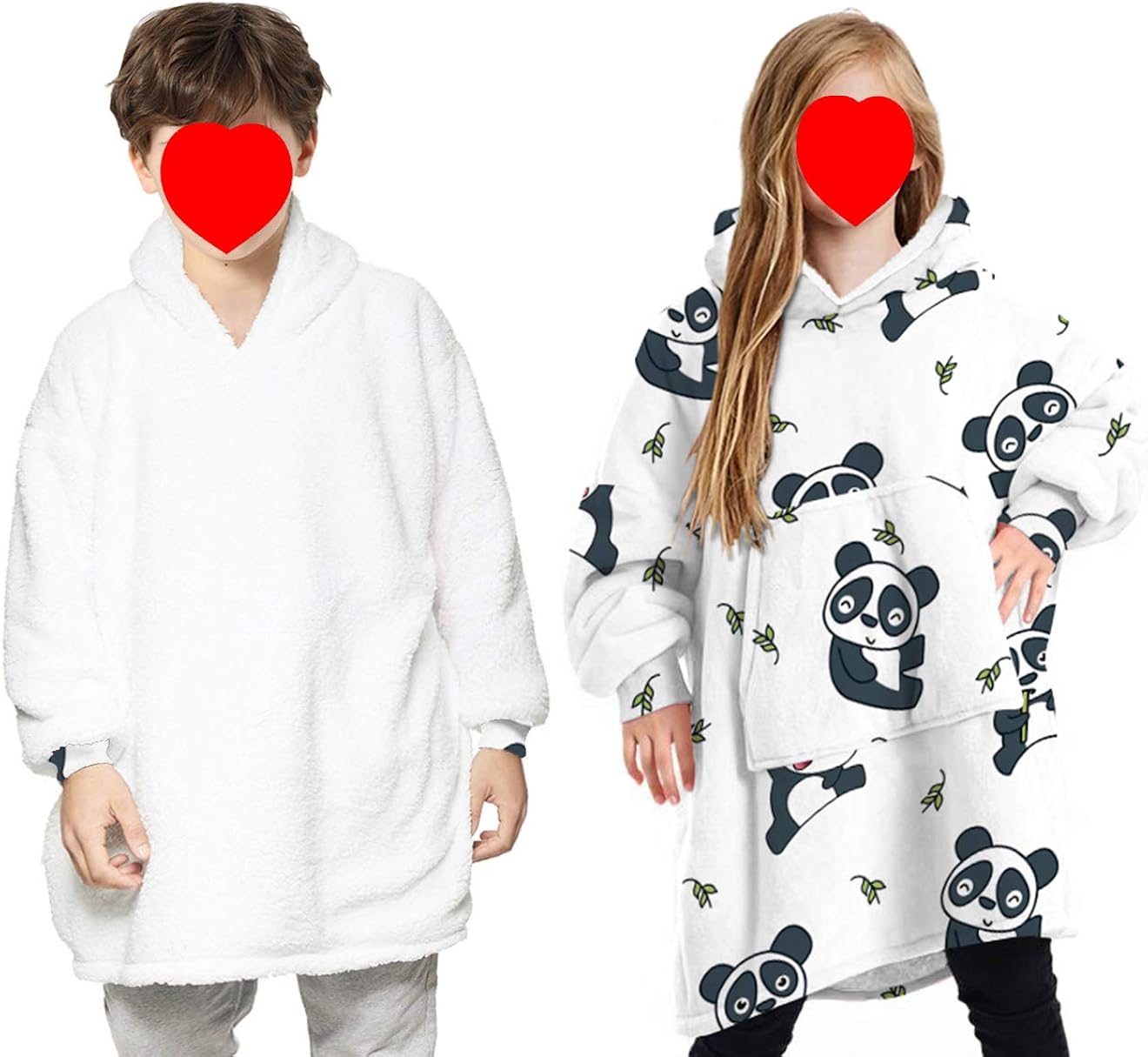 Wearable Blanket Hoodies for Family Matching Oversized Oodie Blanket