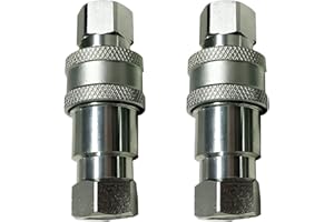 SUONE 2 PCS 1/4" Hydraulic Quick Coupler 5000 psi Compatible with Meyer Fisher Western Snowplow Blade 25232