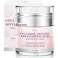 Face Moisturizer Wrinkle Cream for Women: Facial Moisturzier with Collagen Retinol and Hyaluronic Acid for Mature Skin – Neck Firming Cream for Aging Skin for Women Over 50 and 60 1.7 fl. oz.