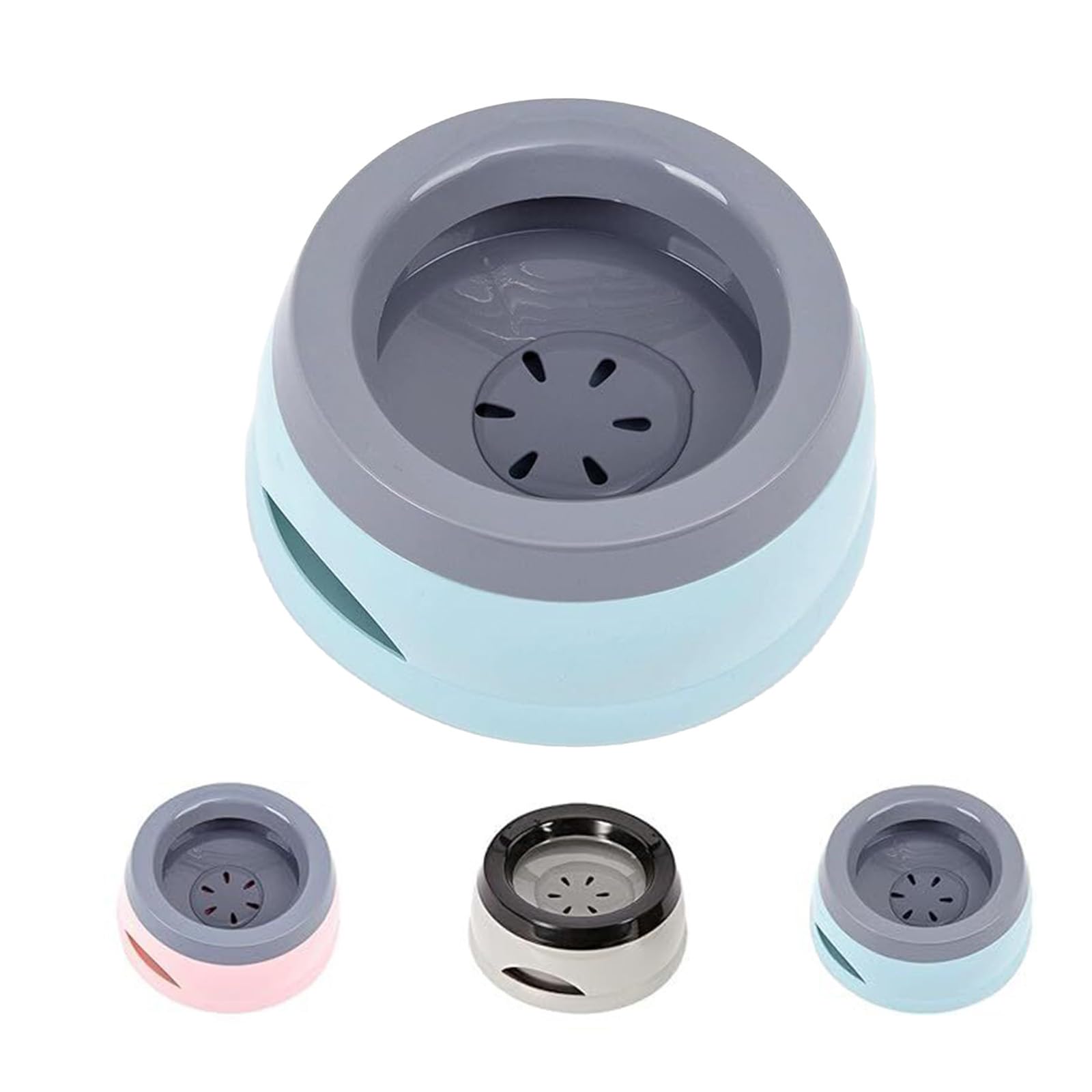 Portable Dog Water Bowl, Travel Dog Bowl Non-Spill, Splash-Proof, Anti-Slip for Dogs & Cats (Blue)