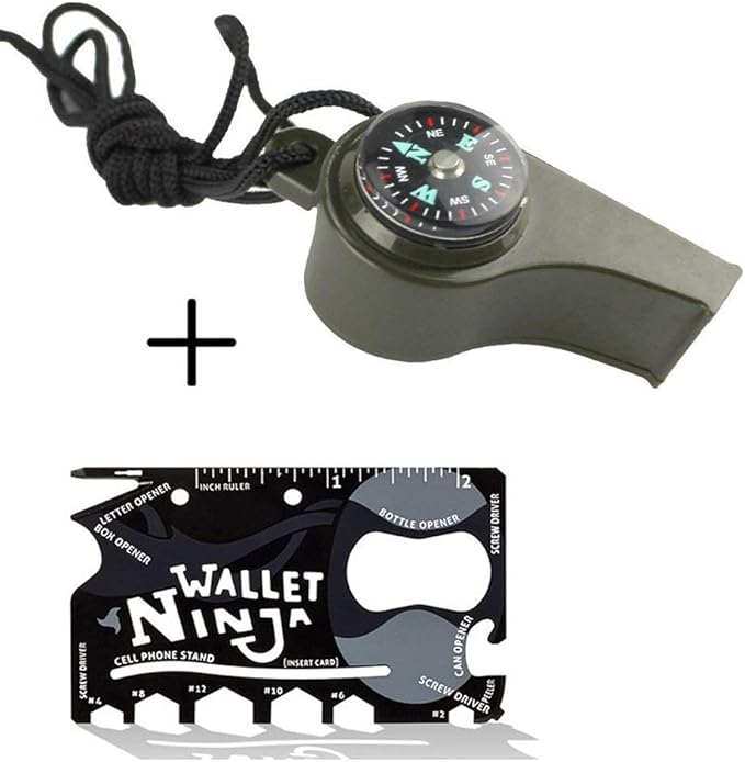 Whistle With Lanyard Include a Credit Card Tool Self