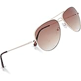 In Style Eyes C Moore Bifocal Reading Sunglasses - Wired Aviator Style Metal Frame Cheater Glasses - Non-Polarized Lens - Gold - 3.25x
