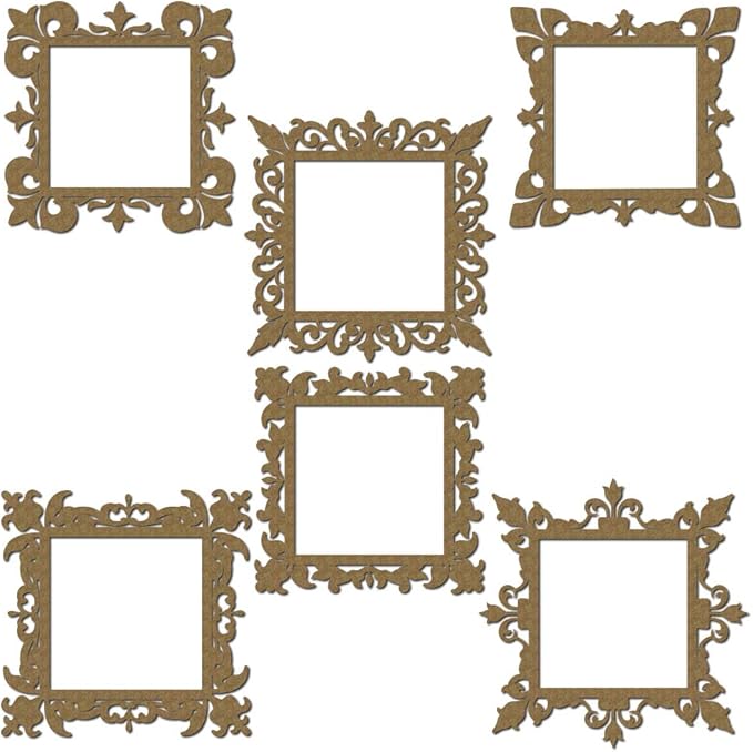 Square Mini Frames Scrapbooking Laser Cut Chipboard 6
