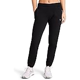 Reebok Womens Rhinestone Jogger, Standard Fit, 30” Inseam, Midweight Cotton-Poly Fabric