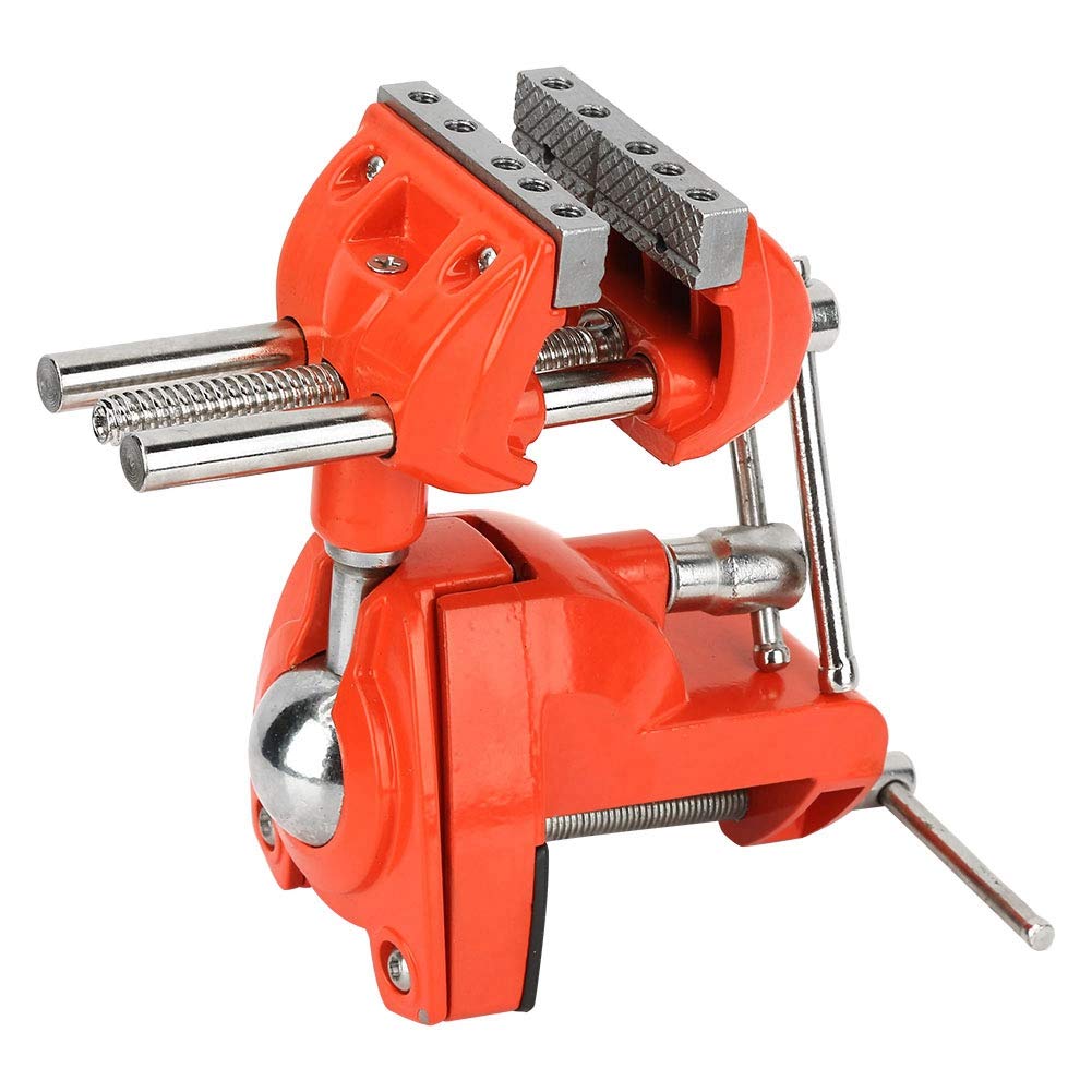 ciciglow Mini 360°Rotating Clamp Vise, Table Clamp for Workbench Woodwork, with 70mm Wide Jaw, Suitable for Woodworking, Welding, Metalworking