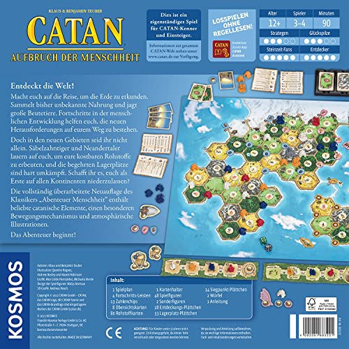 KOSMOS 683221 CATAN - Aufbruch der Menschheit, eigenständiges Spiel, deutsche Version, Gesellschaftsspiel ab 12 Jahre für 2-6 Personen, Brettspiel, Siedler von Catan 2