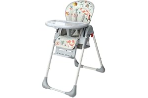 3-in-1 Baby High Chair, LIVINGbasics Foldable Dining Booster Seat with Storage Basket, 6-Position Adjustable Seat Height, 3-P