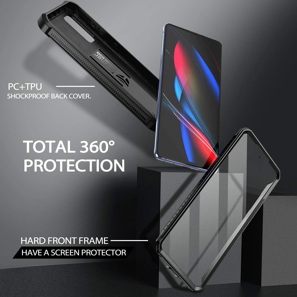 Dexnor for Samsung Galaxy S20 FE Case, [Built in Screen Protector and Kickstand] Heavy Duty Military Grade Protection Shockproof Protective Cover for Samsung Galaxy S20 FE 5G, 6.5 inch Black