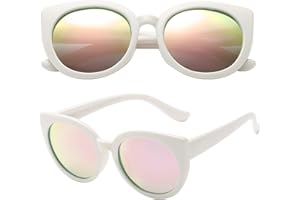 PolarSpex Girls Sunglasses-Polarized Toddler Cat Eye Sunglasses-Unbreakable & Fashionable Kids Sunglasses for Girls Age 2-8