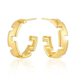 Dremmy Studios Gold Open Hoops Earrings 14K Gold