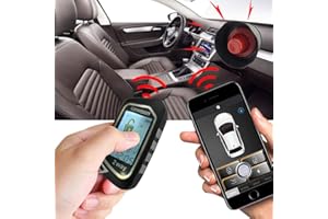 GIORDON Two Way Car Alarm Security System 1600 feet Range for Car with Remote Start System APP or Remote Key Control Not for The Car with One Key Start Thanksgiving