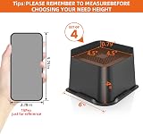 USION Bed Risers 4IN 4PCS Heavy Duty Lift Blocks Up to 5000 Lb Black view 2