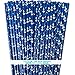 Anchor Nautical Themed Paper Straws - Navy Blue White - 7.75 Inches - 100 Pack - Outside the Box Papers Brand