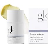 Glo Skin Beauty Restorative Cream Moisturizer, Dry Skin, 1.7 oz | Anti-aging cream with resveratrol, squalane &amp; black currant oil, hydrating, nourishing, sensitive &amp; mature skin, daily use