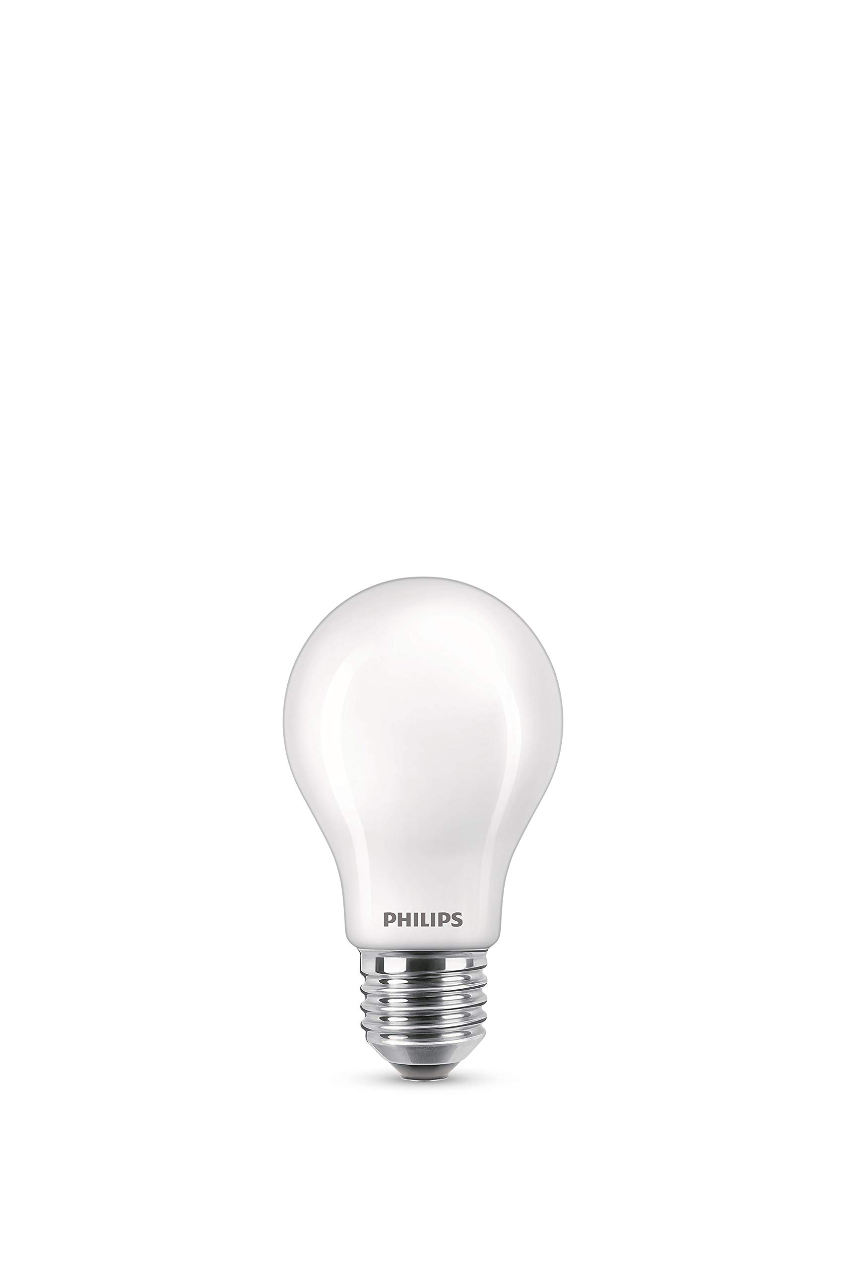 Philips LED Premium Classic A60 Frosted Light Bulb 2 Pack [E27 Edison Screw] 40W, Cool White 4000K, Non Dimmable