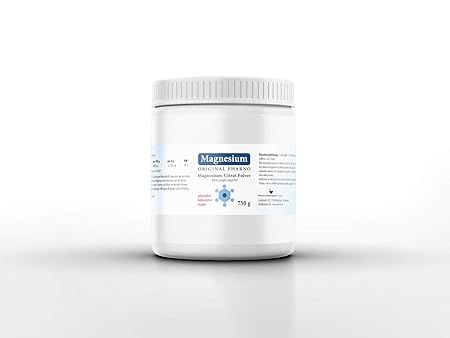 Magnesium-Citrat Pulver - 100% Pures Magnesiumcitrat ohne Zusätze - Für Muskeln, Nerven & Elektrolytbalance - 1 x 750 g | 1 D