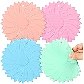 Maxdot 4 Pcs Large Rubber Jar Opener, 6.10 Inch Non Slip, Macaron Colors | Multi Function, Tight Bottle Caps and Lids, Arthritis Friendly Seniors Weak Hands Aid, Heat Resistant Kitchen Coasters