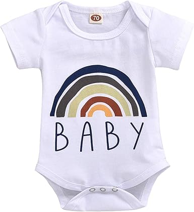 rainbow baby romper