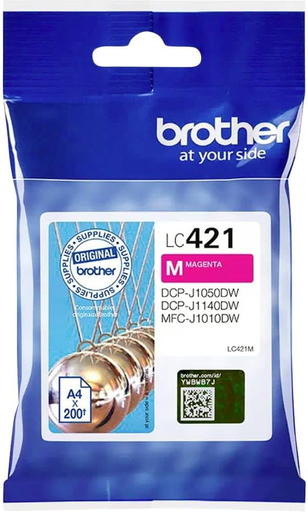 Brother LC-421M Magenta Ink Cartridge 200 Page Yield DCP-J1050DW J1140DW