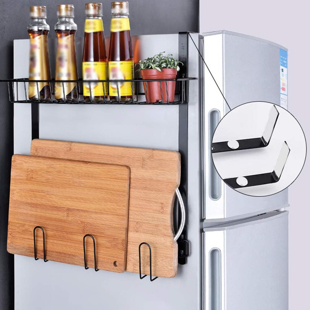 Fridge Storage Refrigerator Rack Side Shelf Hanging Storage Rack Spice Organizer Basket Holder Over Door Wall Side Shelf Rack Organizer Multi Layer Holder B Black Amazon Ca Home Kitchen