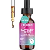 Pink Stork Baby Sleep Drops for Infants and Kids, Melatonin-Free, 1 oz | Naturally Support Sleep, Non-Habit Forming, Chamomile and Magnesium, 30 Servings