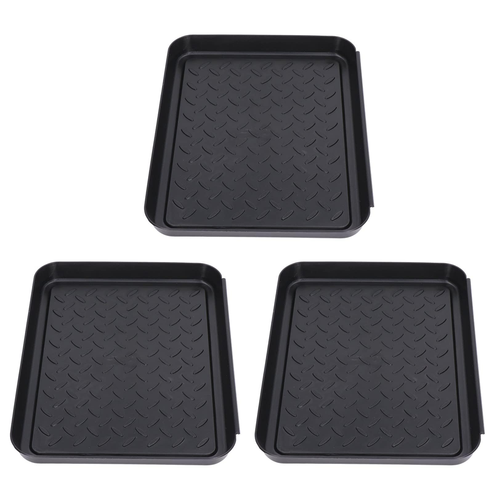 Cyrank Boot Tray,3Pcs Shoe Mats for Entryway Indoor,Boot Trays for Entryway Small 3 Interlocking Design Shoe Tray, Drip Trays, Mud Trays, Boots Mat for Home Office Hotel