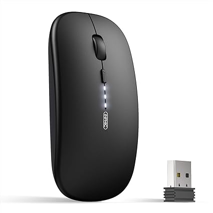 Amazon Inphic ワイヤレスマウス アップグレード バッテリーレベル表示 無線マウス 超スリム 充電式コードレス マウスコンピューターマウス1600 Dpi Mac Windows Surface Microsoft Proに対応 365日間保証付き 黒 Inphic パソコン 周辺機器 通販