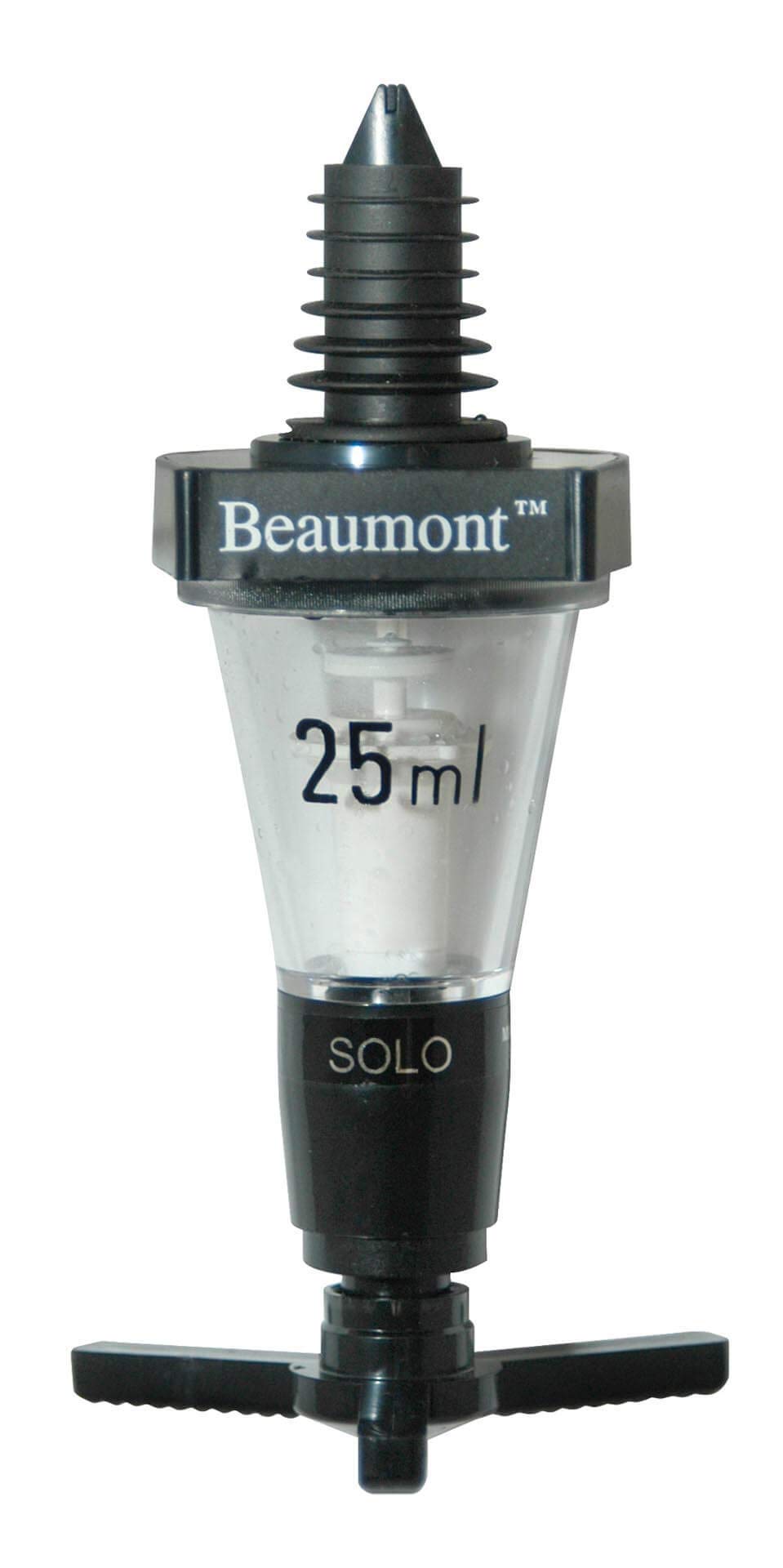 Beaumont 3103 25ml Classical Solo Spirit Measure Optic, Black