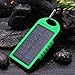 Solar Charger,Dizaul 5000mAh Portable Solar Power Bank Waterproof/Shockproof/Dustproof Dual USB Battery Bank for cell phone,iPhone,Samsung,Android phones,Windows phones,GoPro Camera,GPS and More