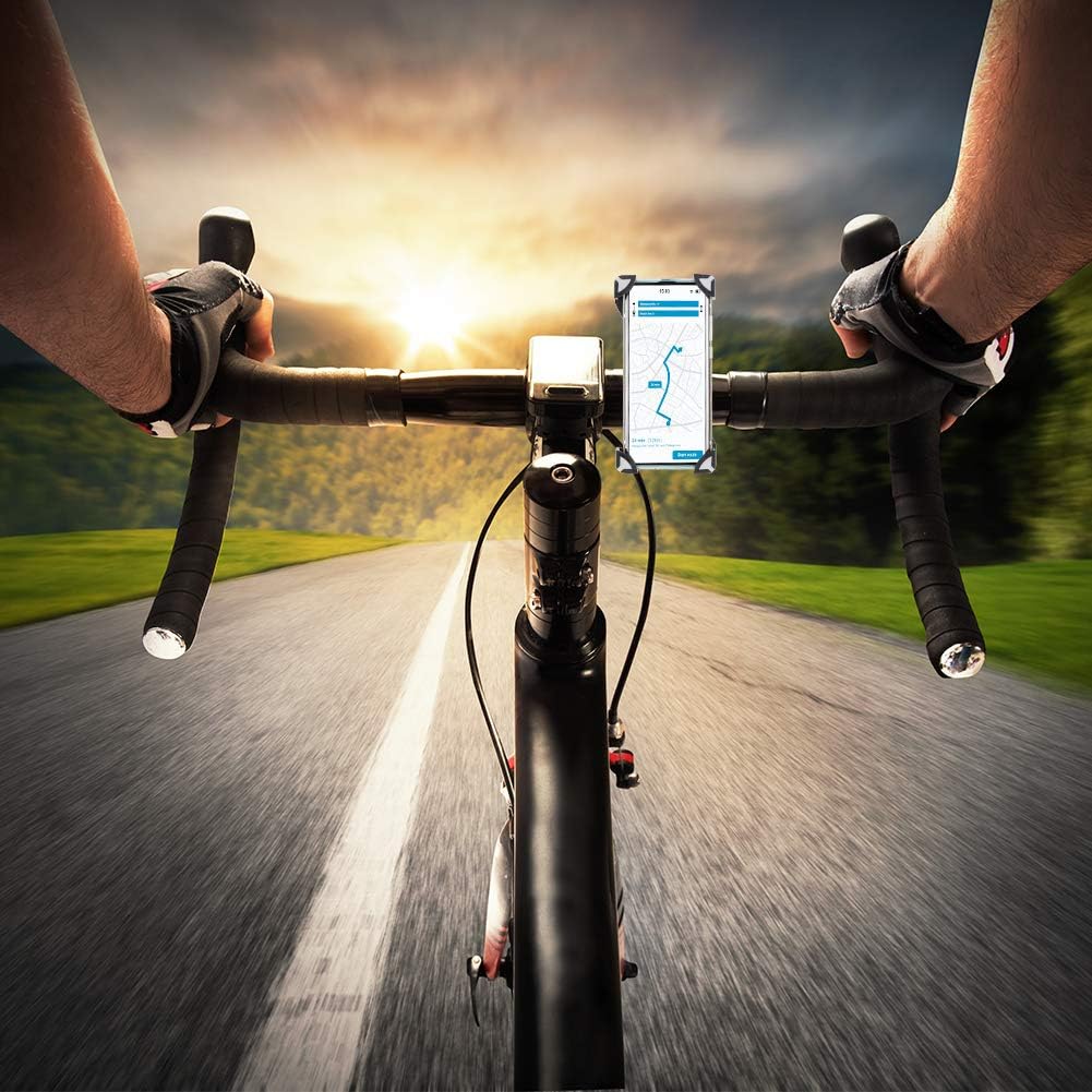 tiopeia Bike Phone Holder, 360° Rotation Anti-Shake Bike Phone Mount Compatible with All Smart Phone Between 3.5 and 6.5 inches : Sports & Outdoors