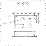 Milano Elswick White Rectangular Countertop Wall Hung Bathroom Basin Sink 450mm view 5