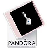 PANDORA Openable Passport Dangle Charm | Sterling Silver, Enamel &amp; Blue Cubic Zirconia, Jewelry for Women with Gift Box, Compatible with PANDORA Moments