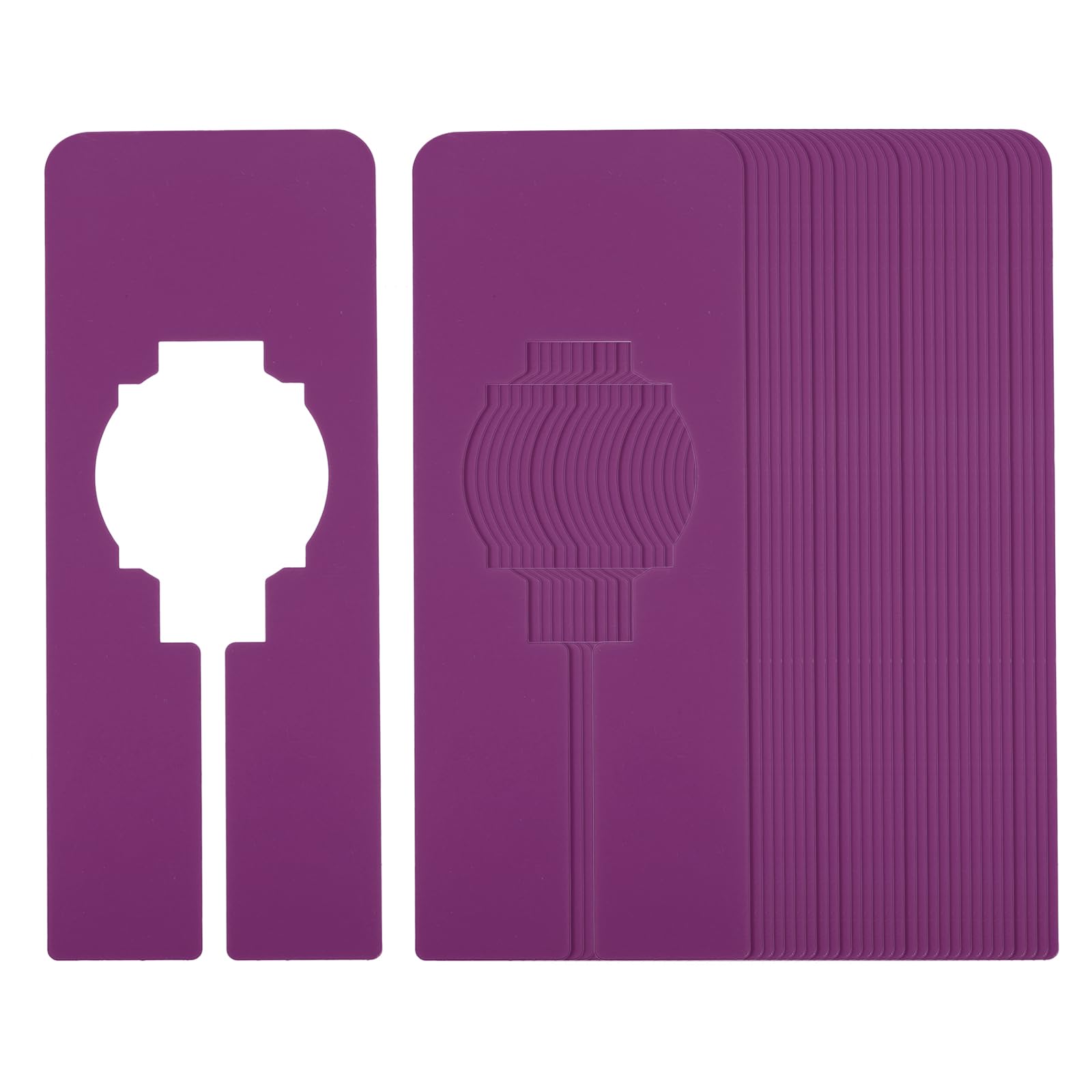 PATIKIL Clothes Dividers for Hanging Clothes, 30 Pack Rectangle Closet Clothing Rack Size Dividers Blank Labels Sorting Rectangular Separator for Closet, Purple