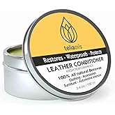 Teliaoils Leather Conditioner - Natural Clear Leather Repair Care Balm for any kind- Waterproofing Leather Salve Restorer, Softener & Protector - for Upholstery, Furniture, Shoes, Sofa & More