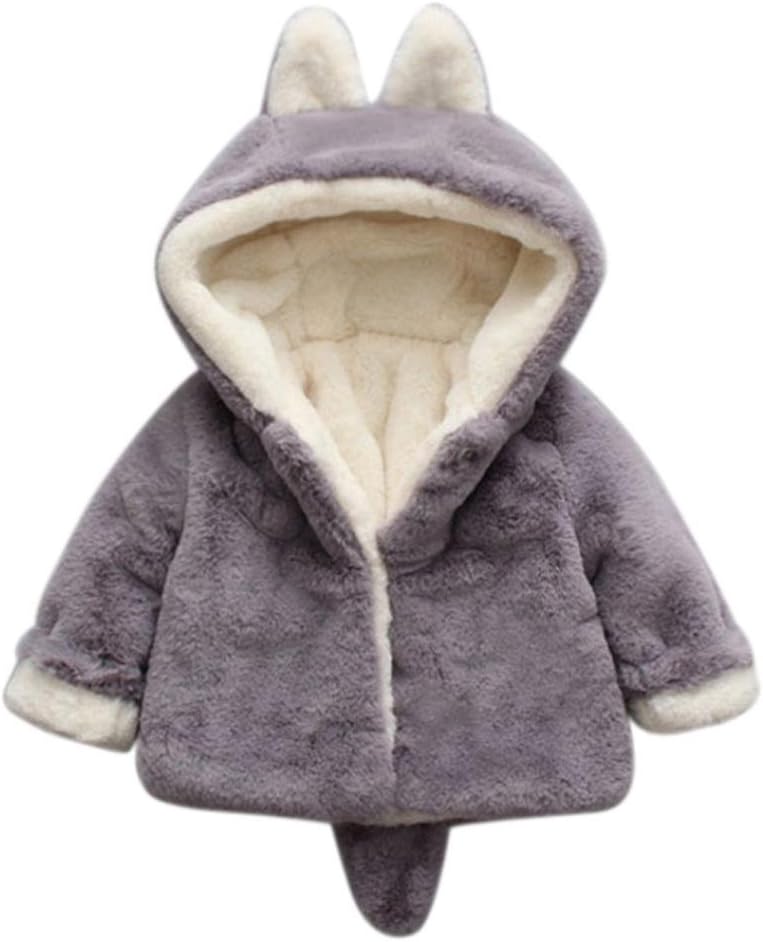 VEMOW Baby Coat Infant Girls Boys Kids Dress Clothes Cute Spring Autumn Winter Hooded Coat Cloak Jacket Thick Warm Children's Day Birthday Gift Shop