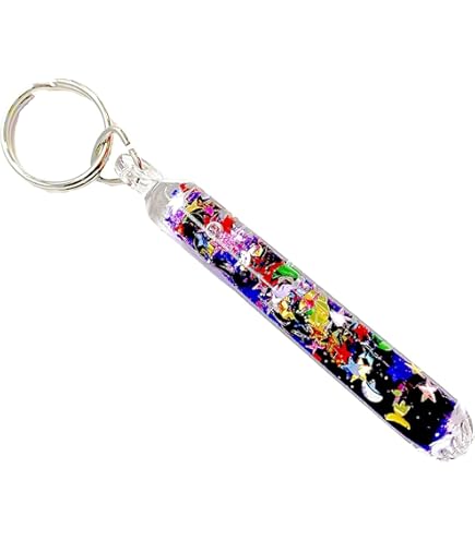 Prismatic Glitter Wand Key Chain Buttefly Key Tag 1 Keyring at
