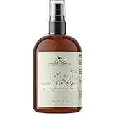 Pure Cucumber Hydrosol Mist Calming Spray, Toner, Aromatherapy, Body Mist, Set Makeup, Gentle - Hydrosol Water 8 oz by Organic Pure Oil