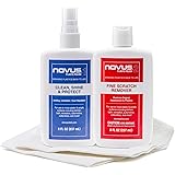 NOVUS-PK2-8 | Plastic Clean & Shine #1, Fine Scratch Remover #2 and Polish Mates Pack | 8 Ounce Bottles