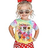 AFUKUIA Christian Shirt Toddler Baby Girl God Says I Am Bible Verse Jesus Religious T-Shirt Kid Tie Dye Short Sleeve Tee Tops
