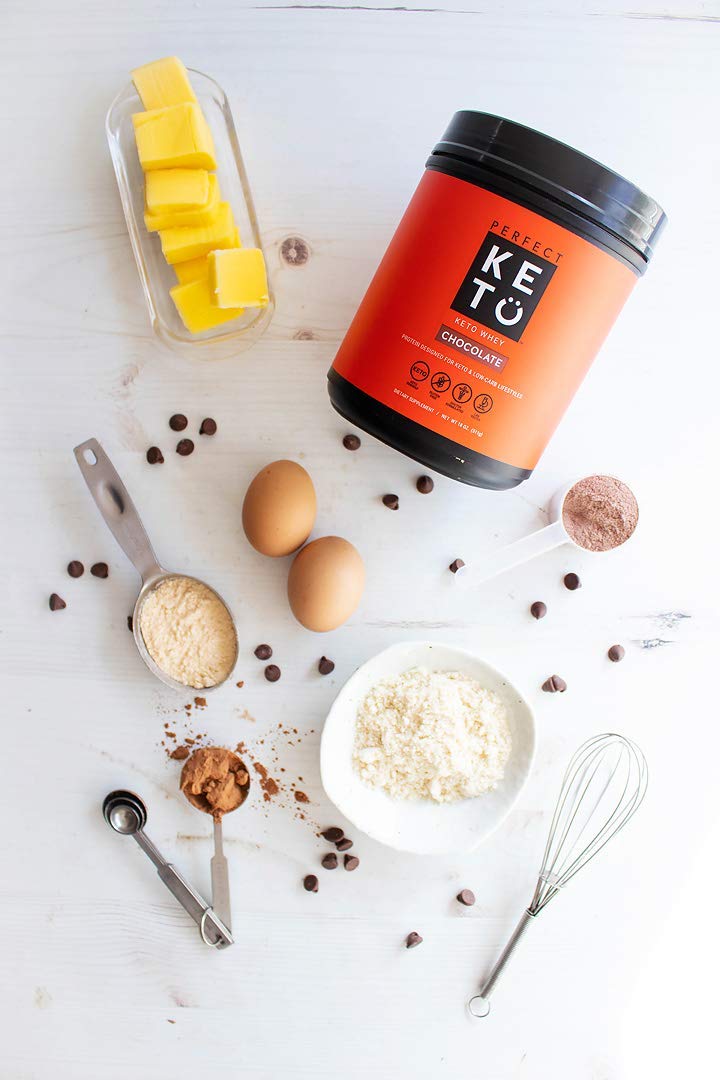 Pure Chocolate Whey Protein Powder Isolate by Perfect Keto | Delicious 100% Grass Fed Whey | All Natural | No Artificials, Gluten Free, Soy Free, Non-GMO