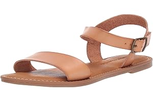 Amazon Essentials womens Two Strap Buckle Sandal